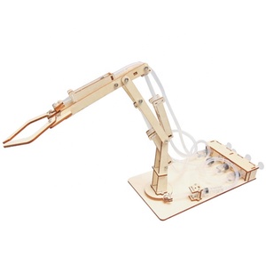 Bras robotique <span class=keywords><strong>hydraulique</strong></span> en bois pour l'invention scientifique et technologique, <span class=keywords><strong>jouet</strong></span> d'expérimentation scientifique DIY pour les élèves du collège, unisexe, pratique - Product Image 3