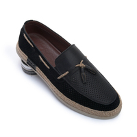 Chaussures bateau décontractées pour hommes Simonspark en cuir véritable tressé à la main avec corde de chanvre, confortables et fabriquées en gros