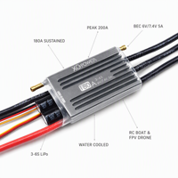 Dissipateur thermique en aluminium, ESC sans balais 40A-180A, refroidi à l'eau pour bateau RC, avion, voiture, drone FPV, XQ-POWER XQ rouge 3-6S