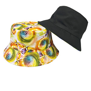 Cappello da Pescatore Tie-Dye con Nuvole, Design Reversibile, Unisex, Protezione Solare per Esterni, Versatile, Pieghevole, Stampa, in Poliestere - Product Image 2