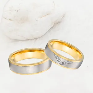 Online Shop Promise Wedding Engagement Rings Sets For Couples Designer 24k Gold Plated African Jewelry Anniversary Gifts