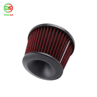 Filtre à air universel 75mm Kits de tubes en aluminium Adaptateur double entonnoir Kit de filtre à air à haut débit Performance Car Cold Air Intake Kits