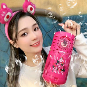 Lotso Strawberry Bear <b>Bubble</b> Machine Automatic Pink Kids Outdoor Toy Gift For 5-7 Years Unisex Plastic - Product Image 5