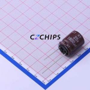 Condensateur électrolytique en aluminium à montage traversant EKY-250ELL182ML20S, D16xL20mm 1800uF 20% 25V 2.53A-100kHz - Product Image 1