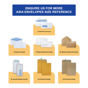 Sobre de negocios tejido blanco #10 con sello húmedo para ventana, máquina de alimentación automática, papel compatible, marca OEM fabricada en Malasia - Product Image 5