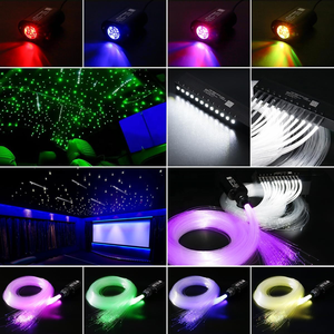 Jinxin 6W RGBW sao băng lấp lánh âm nhạc Đồng bộ đèn sợi quang và ánh sáng trắng ứng dụng sao băng điều khiển bộ Đèn trần - Product Image 4