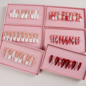 <span class=keywords><strong>Uñas</strong></span> Postizas <span class=keywords><strong>de</strong></span> Lujo Reutilizables con <span class=keywords><strong>Diseño</strong></span> Navideño <span class=keywords><strong>de</strong></span> Moda, Cobertura Completa, Pre-diseñadas, con Pegamento, <span class=keywords><strong>para</strong></span> Fiestas y Bodas - Product Image 1