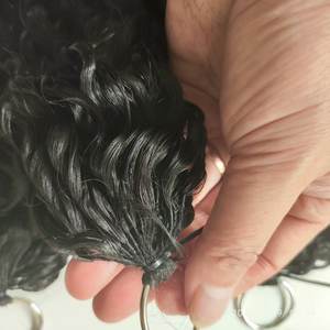 Conception de cordes invisibles Crochet pré-bouclé Cheveux Humains Crépus Bouclés Plumes Crochet Extensions de Cheveux - Product Image 4