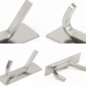 YOTO appendiabiti in <span class=keywords><strong>acciaio</strong></span> inossidabile porta asciugamani da bagno autoadesivo per appendiabiti e stoffa - Product Image 6