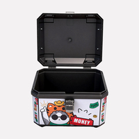 MOXINGKE Boîte de rangement pour moto et véhicule électrique de haute qualité 45L en PP, motif de dessin animé, boîte de rangement pour casque, boîte à bagages verrouillable