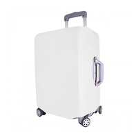 Housse de valise personnalisable en polyester blanc, tendance minimaliste, avec fermeture éclair, pour la sublimation
