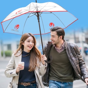 Easy Grip Straight Handle Manual Clear PVC Panel Bubble <b>Umbrella</b> Adults-Business Gifts Modern Customized Color Lightweight 97cm - Product Image 6