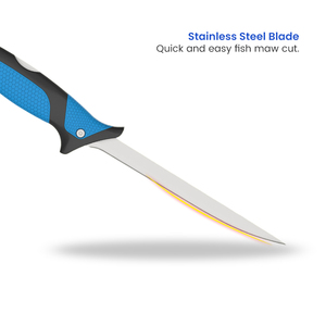 Couteau à fileter pliable en acier inoxydable bleu avec revêtement antiadhésif et manche <span class=keywords><strong>TRP</strong></span> pour l'extérieur - Product Image 3