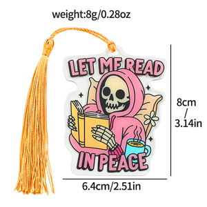 Bán Hot Vui Xương Đọc Dấu Trang Bán Buôn Colourful Sinh Viên Trang Trí Tua Cuốn Sách Đánh Dấu Acrylic Tùy Chỉnh Phim Hoạt Hình Bookmark - Product Image 5