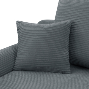 Airtight Compression Pack <b>Large</b> Loveseat Lounge <b>Sofa</b> Deep Seat Dimension Vertical Corduroy Fabric Modular Convertible Extendable - Product Image 5