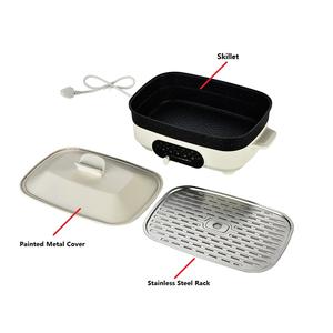 Padella Elettrica Multifunzione con Cestello per Cottura a Vapore - Cuocitore a Vapore Portatile da 5,5 L, Riscaldamento Rapido per una Cottura a Vapore Sana - Product Image 3