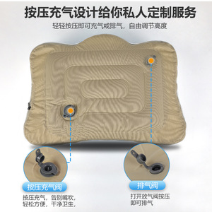 Memory Foam Inflatable <b>Pillow</b> U-Shaped Slow Rebound Portable Travel <b>Neck</b> Support <b>Pillow</b> Washable With Air Chamber Adjustment - Product Image 4