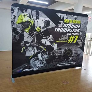 Triển lãm thương mại gian hàng căng thẳng vải triển lãm <span class=keywords><strong>10ft</strong></span> cong căng thẳng vải hiển thị Backdrop Banner - Product Image 3