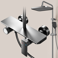 Meilleure vente en stock : Ensemble de douche thermostatique à touches piano, 4 modes, 4 sorties, jet doux, chromé – Le favori d'Europe et d'Amérique