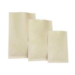Sacs en papier kraft écologiques avec fermeture éclair, logo personnalisé, petit format, 8x12cm, pack promotionnel - Product Image 1