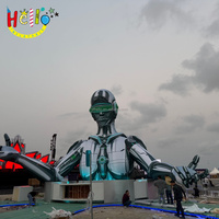Decoraciones para Escenarios de Conciertos Musicales, Cabeza de Robot Inflable Gigante Personalizada, Globo con Forma de Guerrero IA