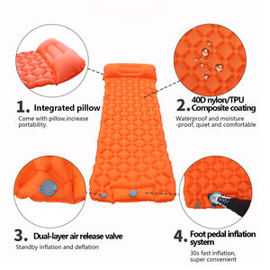 Hot Selling Outdoor Portable Folding Wasserdichte Luft Aufblasbare Matratze Einzel Wasserdichtes Luft schlaf bett mit eingebauter Pumpe - Product Image 4