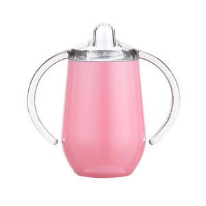 Tazza Termica Ecologica a Forma di Uovo in Acciaio Inox con Impugnatura, 10oz, Rivestimento in Polvere, per Bebè, per Bevande Calde e Fredde - Product Image 1