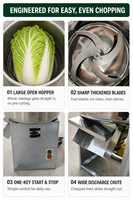 Commerciële elektrische groente- en fruit snijmachine, multifunctionele crusher voor kool en voeder.