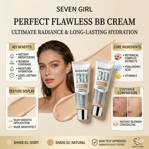 Crème <span class=keywords><strong>BB</strong></span> mate à couvrance totale, longue tenue, hydratante, imperméable, fond de teint liquide sans défaut, cosmétiques de maquillage, marque privée - Product Image 4