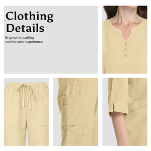 Unisex <b>Scrub</b> Suit Set Moisture Wicking Quick Dry Medical Uniform For Hospital Use S XXL - Product Image 2