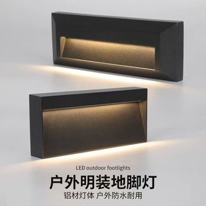 Lampe murale extérieure en aluminium moulé sous pression IP65, éclairage de marche monté en surface, étanche, pour escalier, plinthe, rampe, garage - Product Image 4