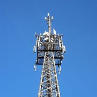Tour monopode conique en acier galvanisé Q345B haute résistance de 30 m pour télécommunications, mât de communication pour station de base mobile 5G
