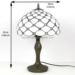Lámpara de Techo Tiffany LongHuiJing con Cúpula de Vidrio, 12 Pulgadas, LED AC E27, Base de Aleación de Zinc, Estilo Mediterráneo Vintage Amarillo para Dormitorio - Product Image 4