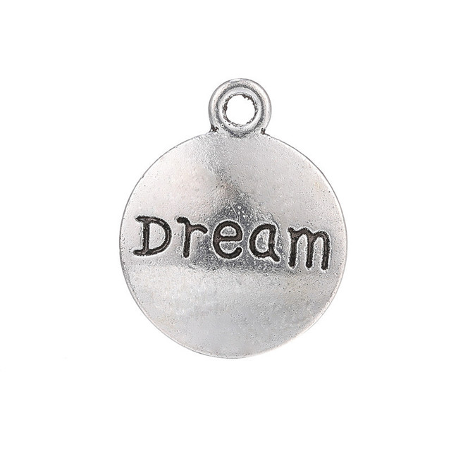 AA016327 Doublesides Antique Silver Bulk Mixed Designs Letter Inspired Charms for Jewelry Making Diy Bracelet
