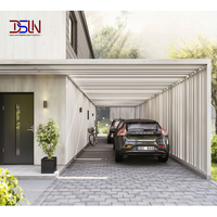 Pergola moderne double pour voiture, auvent en alliage d'aluminium, double usage, ombrage pour jardin, patio, espace extérieur