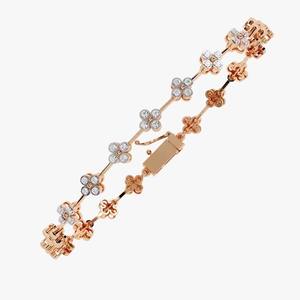 Classic Round Lab Grown Diamond Tennis Bracelet in 14K Yellow Gold also ,in <b>Rose</b> and Silver gold - Product Image 3