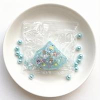 Jouet sensoriel anti-stress souple en TPR, forme gaufre triangulaire bleu clair, à rebond rapide, pour enfants de 5 à 7 ans et bureau