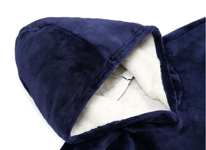 Sudadera con Capucha Extra Grande de Franela Sherpa de Doble Capa, Manta Gruesa con Patrón Personalizado, MOQ Bajo, Súper Calidad, Sudadera para Sofá para Adultos - Product Image 3