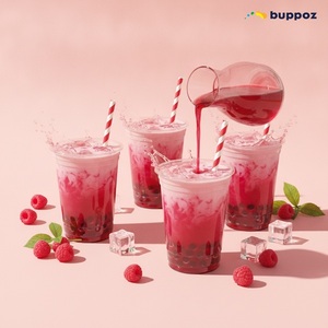 Jarabe de Fruta de Frambuesa en Botella de 5 kg, Halal, HACCP, Vegetariano, para Té de Burbujas, Tiendas de Té con Leche, OEM - Product Image 5