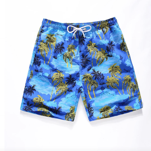 กางเกงขาสั้นลำลองผู้ชายสไตล์ลำลองสำหรับฤดูร้อน  ดีไซน์แบบชายหาด ผลิตจากโพลีเอสเตอร์ 100% ยืดหยุ่น ระบายอากาศได้ดี แห้งเร็ว ขายส่งสำหรับออกกำลังกายและเล่นกีฬา - Product Image 2