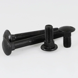 黑色304不锈钢M3 M4 M5 M6 M8 M10 M12 3/8车架螺栓桁架圆头方颈车架螺钉教练螺栓 - Product Image 4
