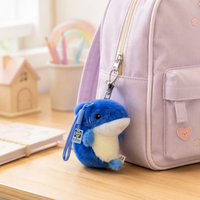 Porte-clés en peluche animaux marins : Dauphin, Requin, Orca, Phoque – Breloque de sac en peluche douce pour enfants