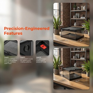 Terrariums pour reptiles, habitat vertical tropical, kit de démarrage pour petits reptiles et amphibiens d'habitat arboricole comme les geckos et les grenouilles - Product Image 4