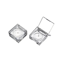 Top Qualité 12mm Poudre À Ongles Palette Carré Rond Trou Fard À Paupières Cas Emballage Pan Unique
