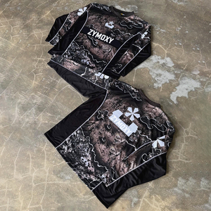 High Quality Custom Polyester Digital Print <b>Camo</b> Graphic Boxy Fit <b>Top</b> Sweatshirt Shirts Comfort Polyester Long Sleeve For Men - Product Image 1