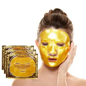 Toptan kristal altın jöle kollajen jel yüz doğal cilt bakımı maskesi yüz nemlendirici kozmetik levha hidrojel