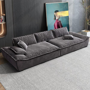 इतालवी आधुनिक शैली न्यूमलिस्ट सोफा आधुनिक डिजाइन आरामदायक कपड़े सोफे लिविंग रूम एल आकार सोफा लिविंग रूम - Product Image 3