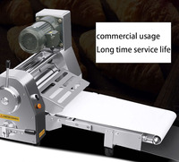 Machine à rouler en acier inoxydable de qualité commerciale pour table, laminoir continu pour croissants pour boulangerie