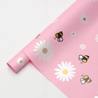 Papier d'emballage pour fleurs en PE double face imperméable, effet photo, pour bouquets de roses, élégant, fournitures pour fleuristes
