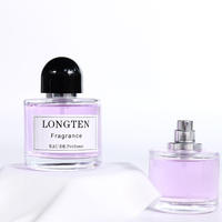 Botol Parfum Kaca Silinder Mewah Grosir 50ml/100ml Kosong Transparan dengan Pompa Semprot dan Tutup Sekrup